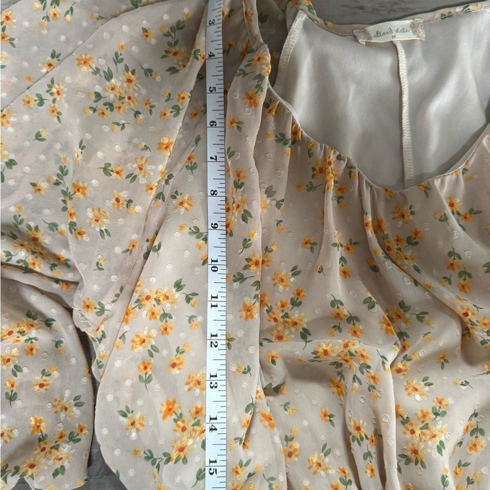 Altar'd State Yellow Floral Top - Picture 5 of 7